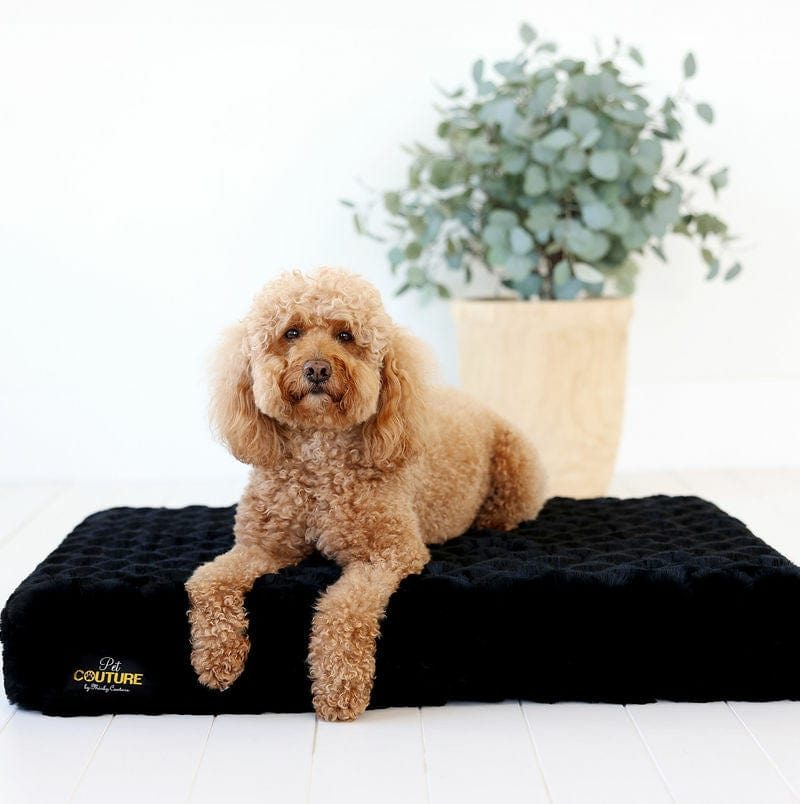 Black Crinkle Pet Crate Pad