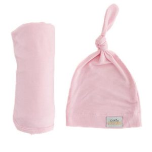 Swaddle and Hat - Baby Pink