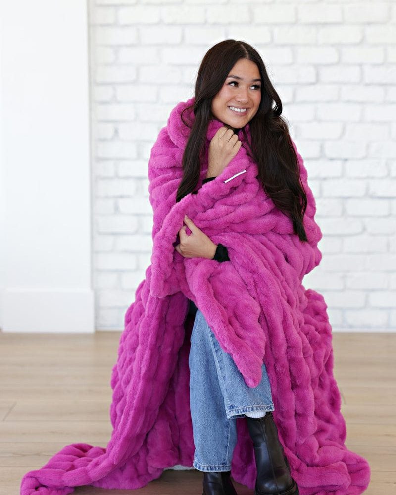 Hugs Rose Violet Blanket