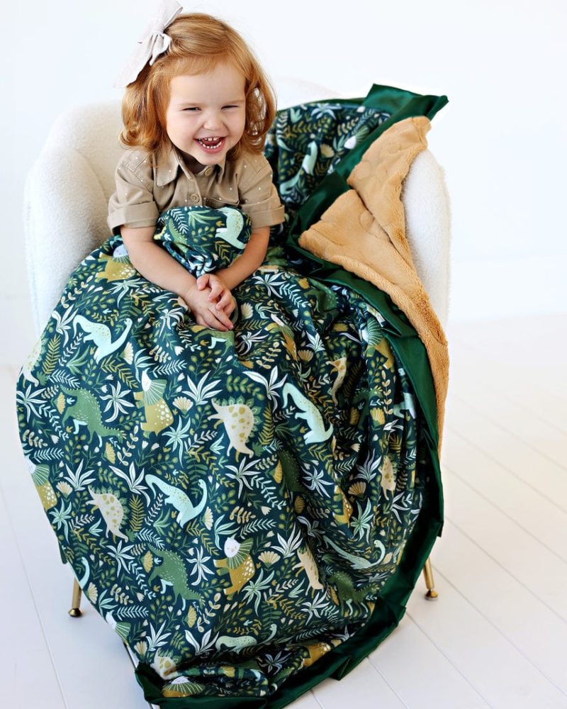 Little Dino - Green Blanket