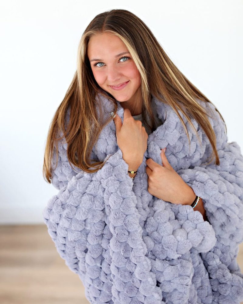 Belgian Waffle French Lavender Blanket