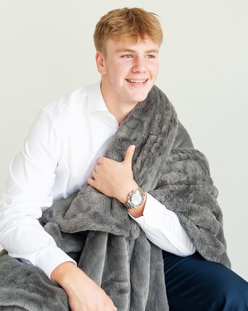 Lush Steel Gray Blanket