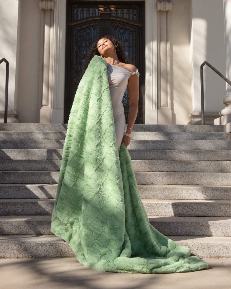 Posh Sorbet Opaline Green Blanket