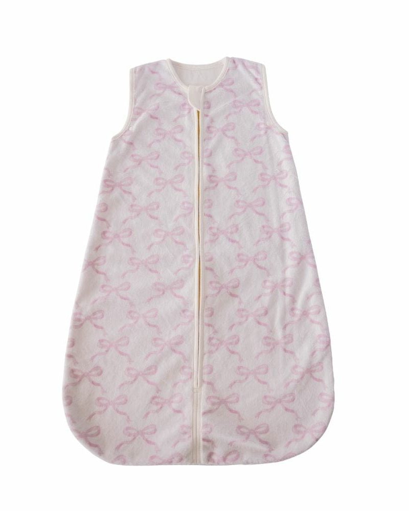 Pretty Pink Bows Wearable Minky Blanket