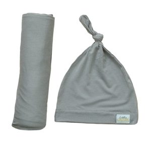 Swaddle and Hat - Tranquil Dove