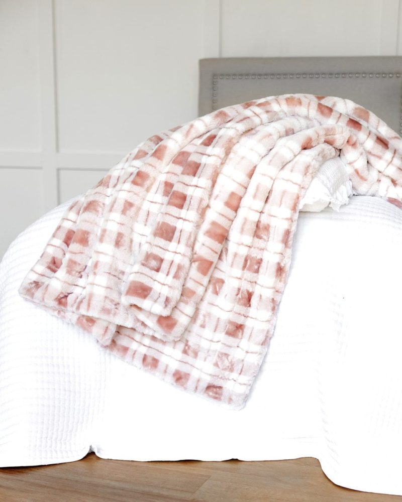 Birthday Plaid Blush Blanket
