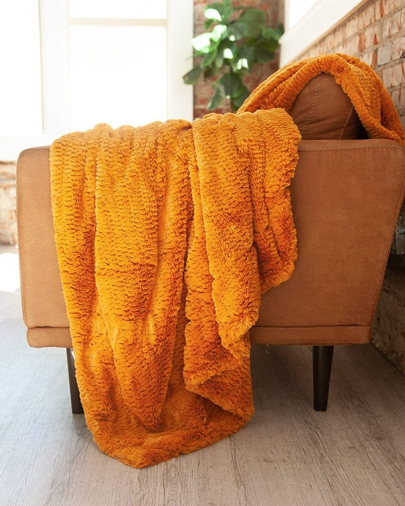 Feathers Golden Sun Blanket