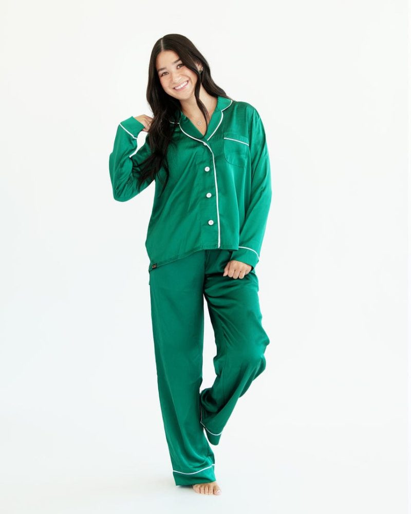 Middle of the Night Pajamas Satin - Green