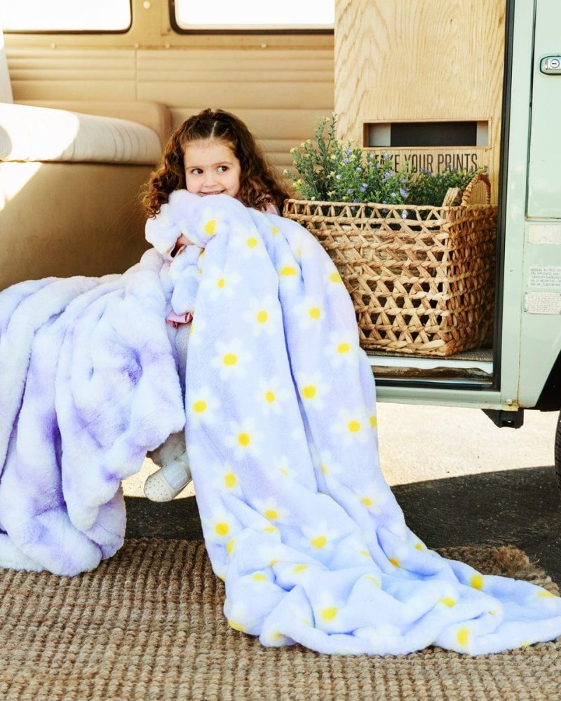 Lush Lilac Flower Blanket